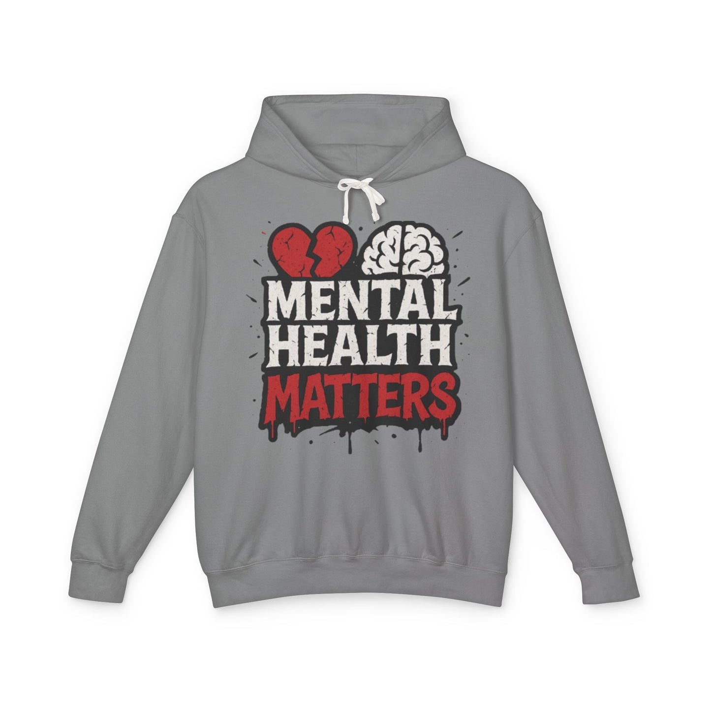 Mental Health Awareness Hoodie - Unisex Lightweight Sweatshirt with Inspirational Quotes