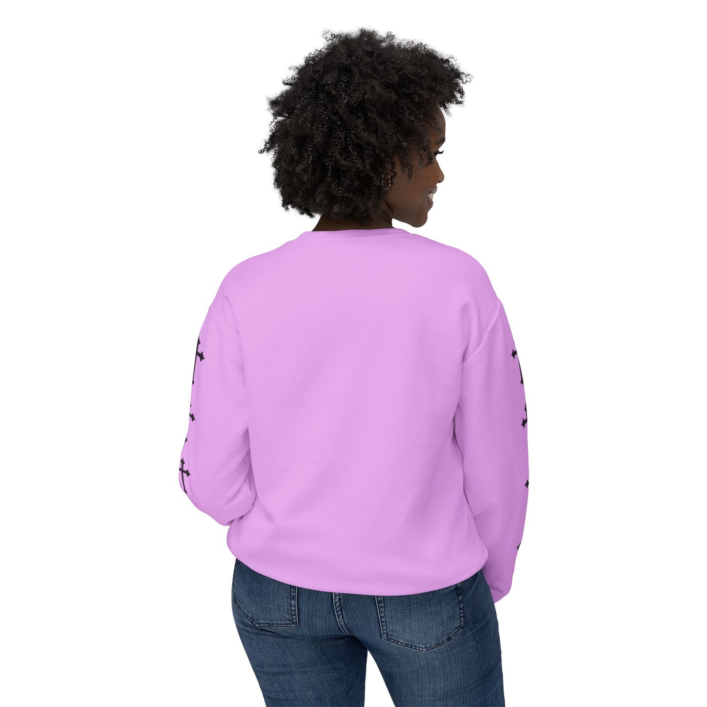 Jt Apparel Cross Sleeve Design Crewneck (Ivory, Peachy, Chalky Mint, Hydrangea, Neon Violet)