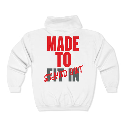 Jt Apparel Made To Stand Out Dual Color (Red/Grey)Zip Up