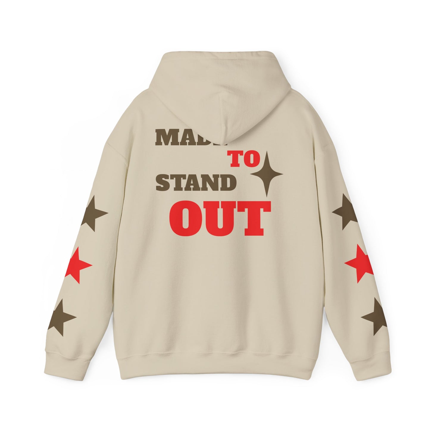 Jathread$ Brown/Red Star Sleeve Pull Over Hoodie