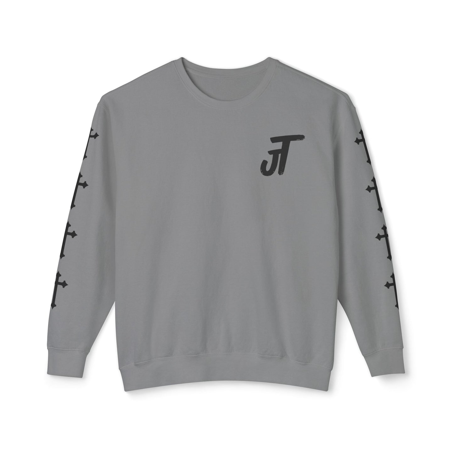 Jt Apparel Cross Sleeve Design Crewneck (White, Ivory, Blue Jean, Grey)