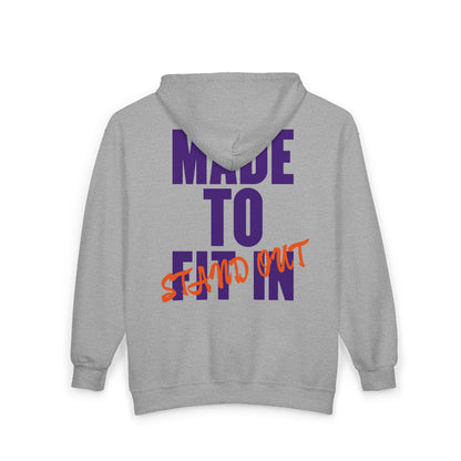 Jt Apparel Made To Stand Out Dual Color (Purple/Orange)Zip Up