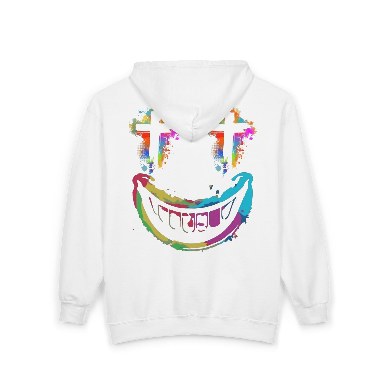 Jt Apparel "Average Is Dead, Made To Stand Out" Multi Color Cross Eyes Emoji Design Zip Up