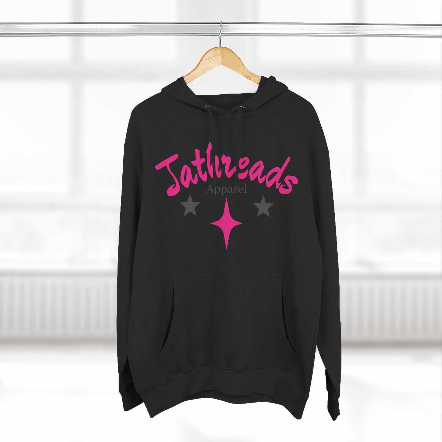 Jt Apparel Black and Electric Pink Made to Stand Out Hoodie