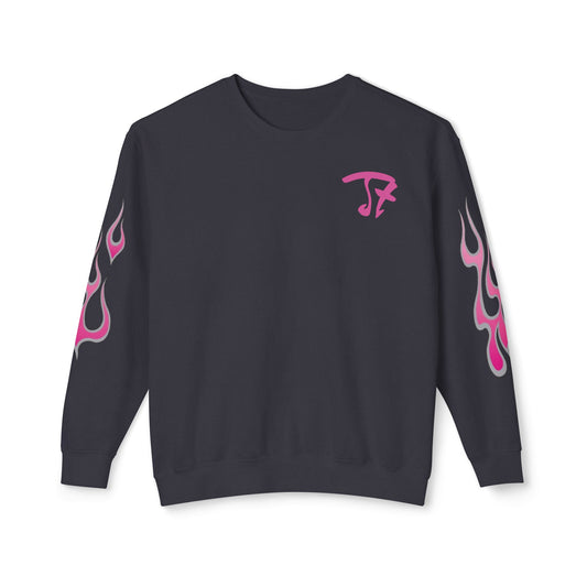 Jt Apparel Made to Stand Out Dual Color Crewneck Sweatshirt (Pink/Grey)