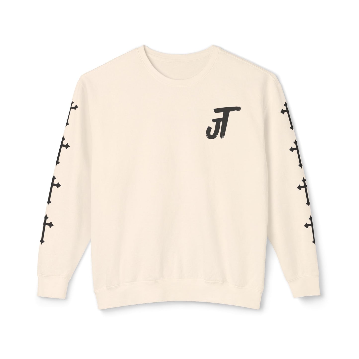 Jt Apparel Cross Sleeve Design Crewneck (Ivory, Peachy, Chalky Mint, Hydrangea, Neon Violet)