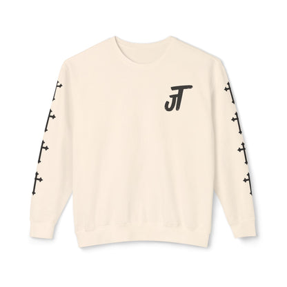 Jt Apparel Cross Sleeve Design Crewneck (Ivory, Peachy, Chalky Mint, Hydrangea, Neon Violet)
