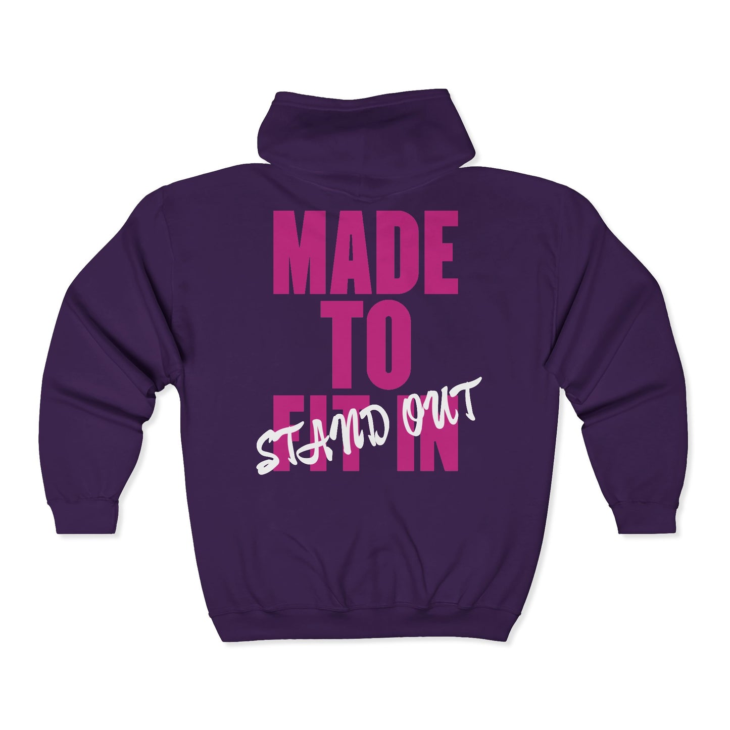 Jt Apparel Made To Stand Out Dual Color (Pink/White)Zip Up