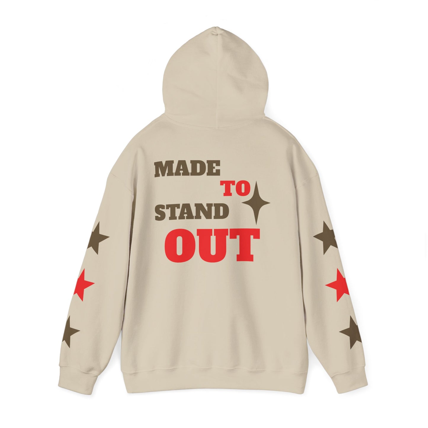 Jathread$ Brown/Red Star Sleeve Pull Over Hoodie