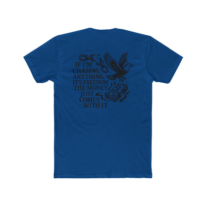 FREEDOM > MONEY Unisex Cotton Crew Tee