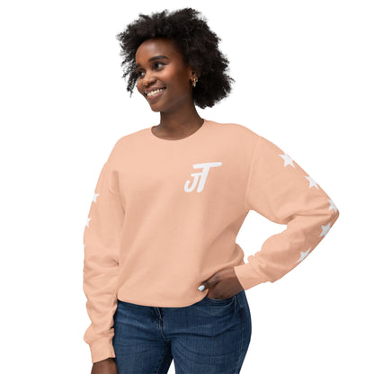 Jt Apparel Star Sleeve Design Crewneck (Peachy, Butter, Chalky Mint, Hydrangea, Neon Violet)