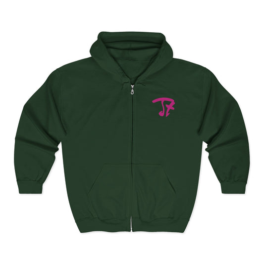 Jt Apparel Made To Stand Out Dual Color (Pink/White)Zip Up