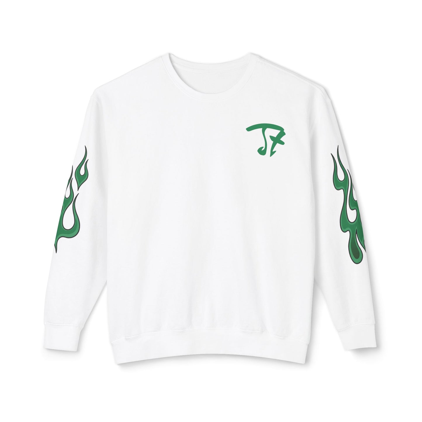 Jt Apparel Made to Stand Out Dual Color Crewneck Sweatshirt (Green/Grey)
