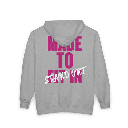 Jt Apparel Made To Stand Out Dual Color (Pink/White)Zip Up