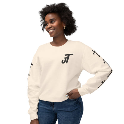 Jt Apparel Cross Sleeve Design Crewneck (Ivory, Peachy, Chalky Mint, Hydrangea, Neon Violet)