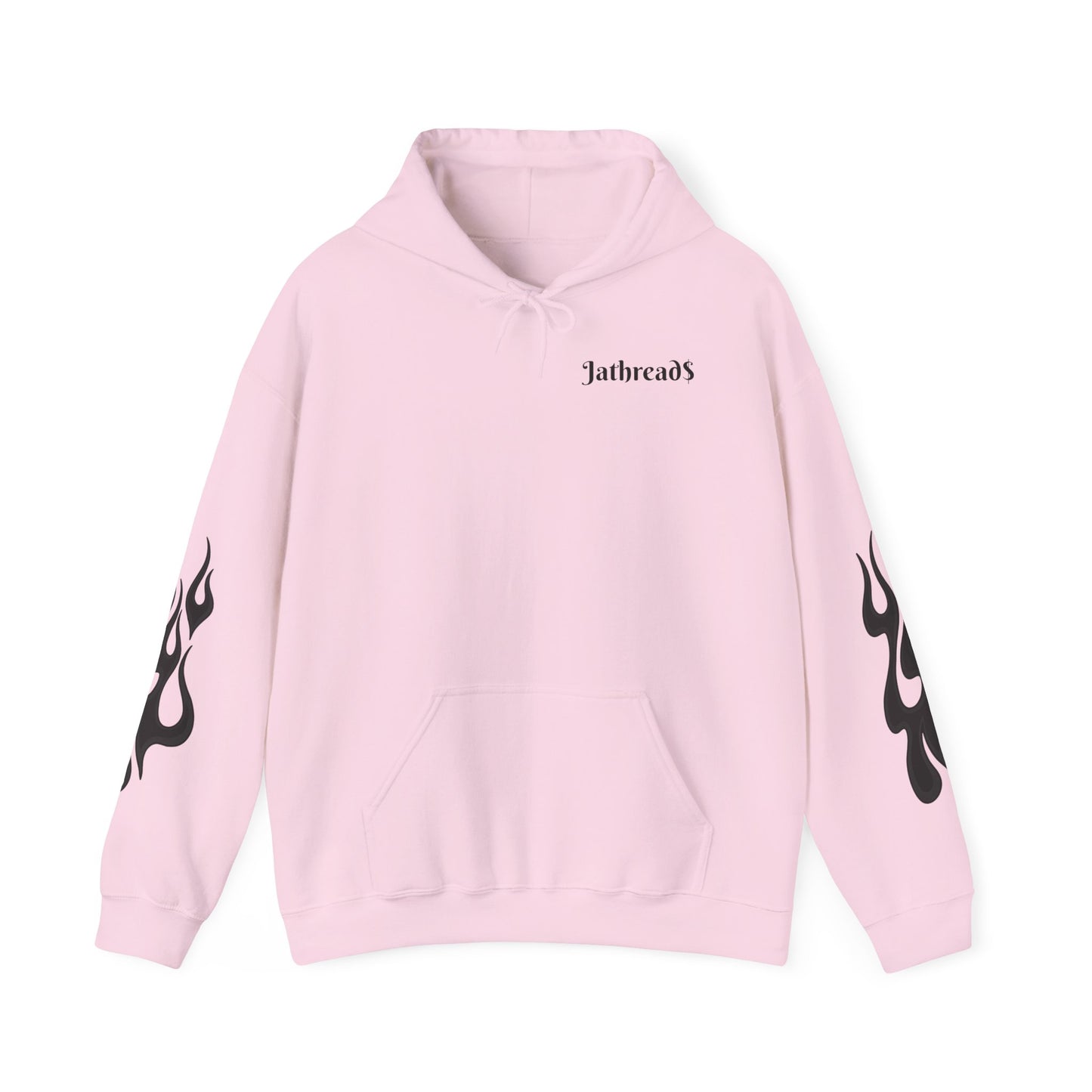 Jathread$ Black Flame Sleeve Pull Over Hoodie