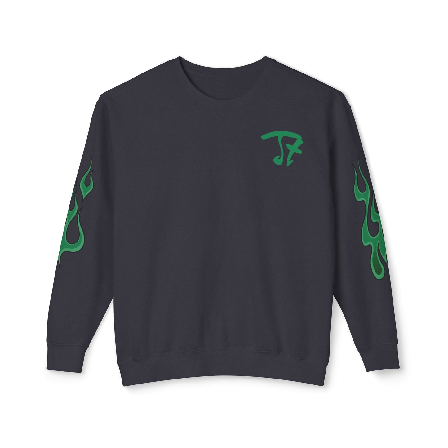 Jt Apparel Made to Stand Out Dual Color Crewneck Sweatshirt (Green/Grey)