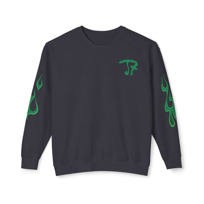 Jt Apparel Made to Stand Out Dual Color Crewneck Sweatshirt (Green/Grey)