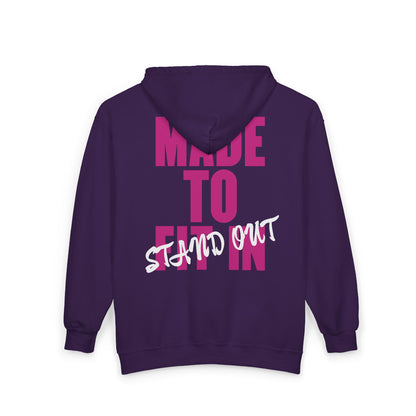 Jt Apparel Made To Stand Out Dual Color (Pink/White)Zip Up