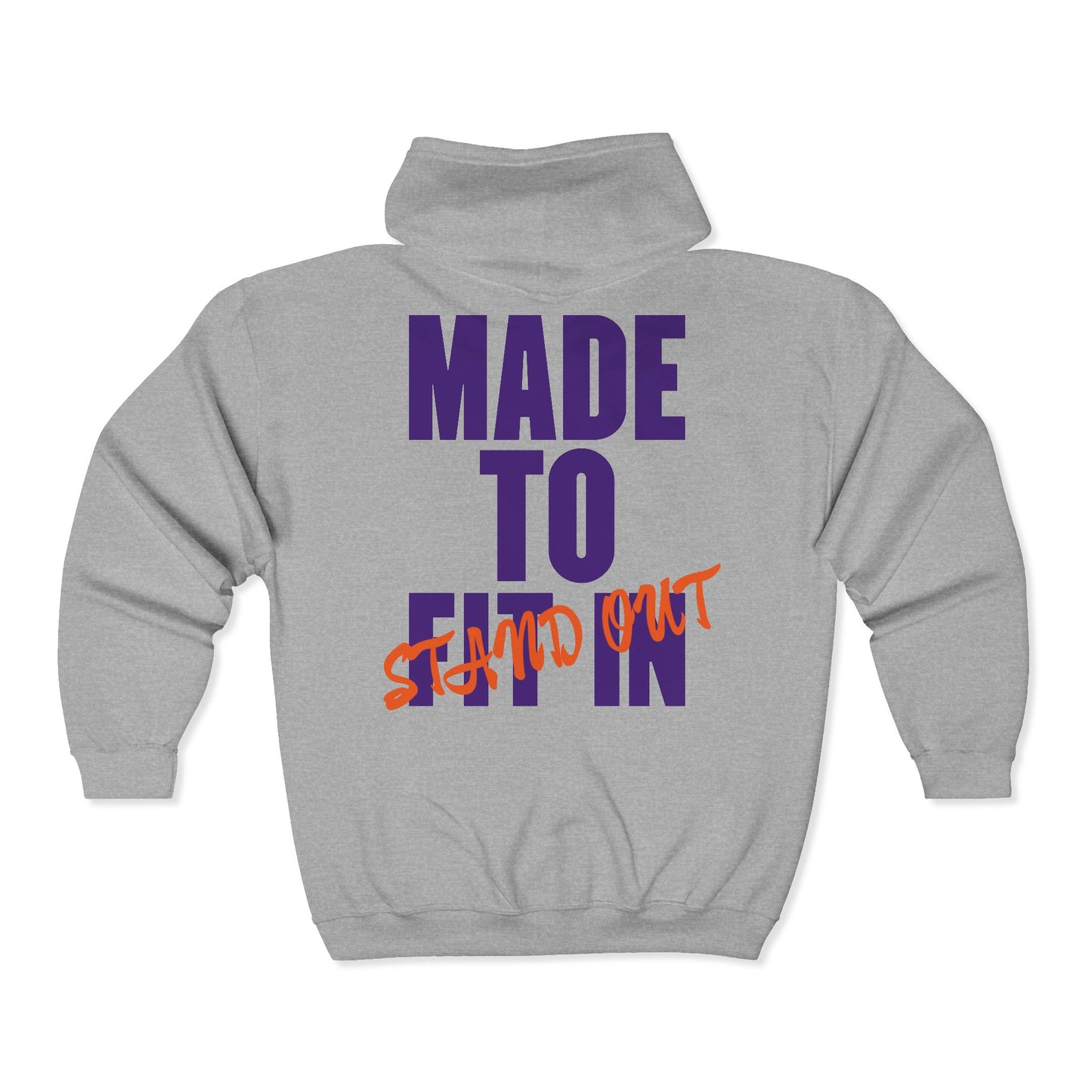 Jt Apparel Made To Stand Out Dual Color (Purple/Orange)Zip Up