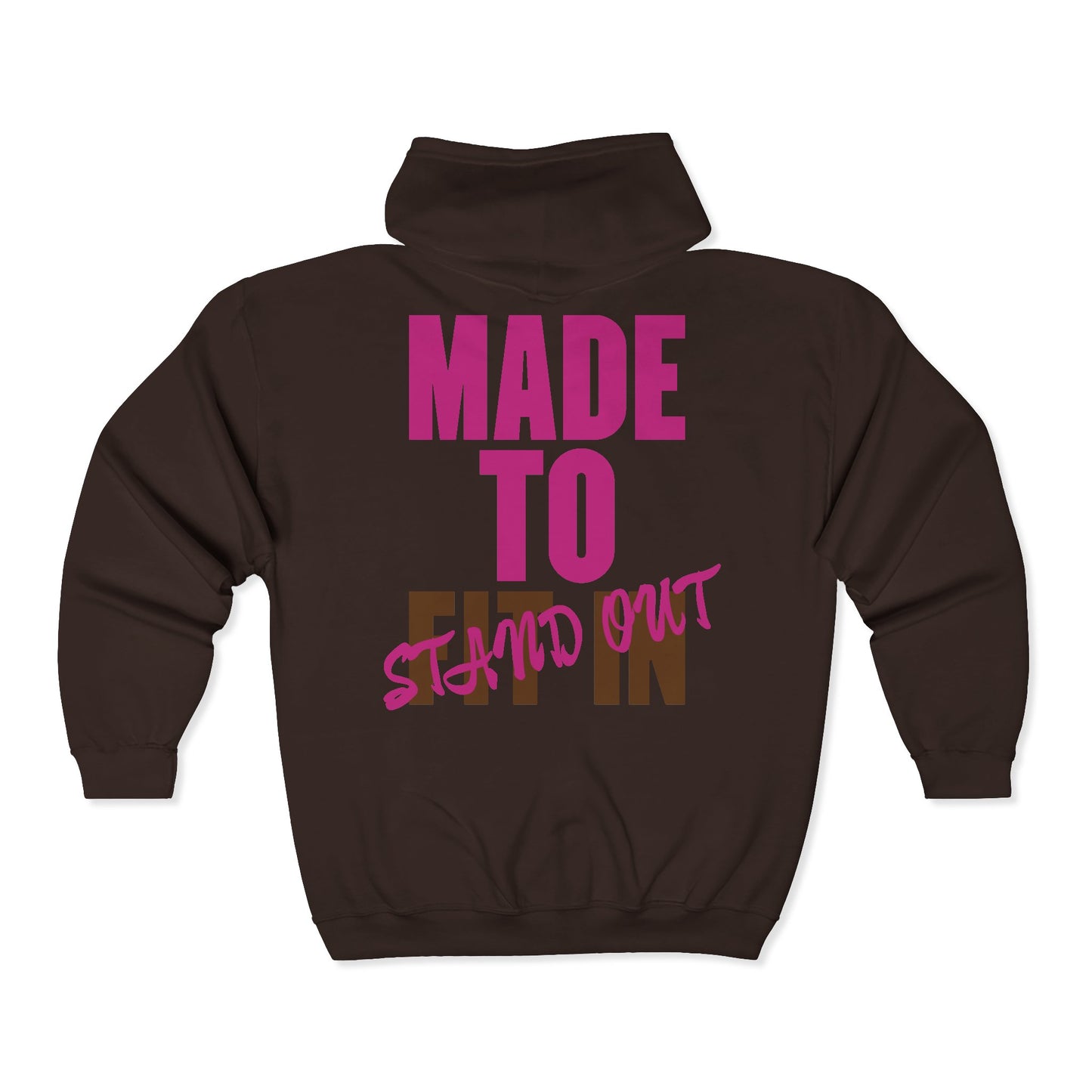 Jt Apparel Made To Stand Out Dual Color (Pink/Brown) Zip Up
