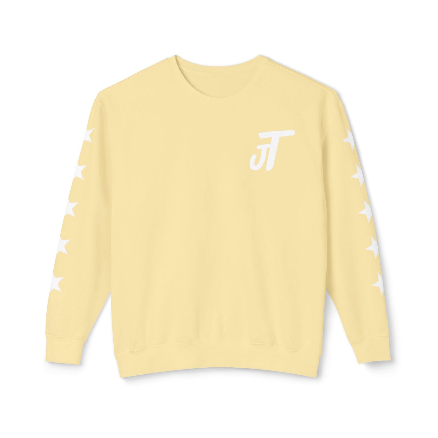 Jt Apparel Star Sleeve Design Crewneck (Peachy, Butter, Chalky Mint, Hydrangea, Neon Violet)