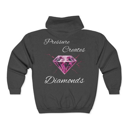 Jt Apparel "Pressure Makes Diamonds" Design Zip Up