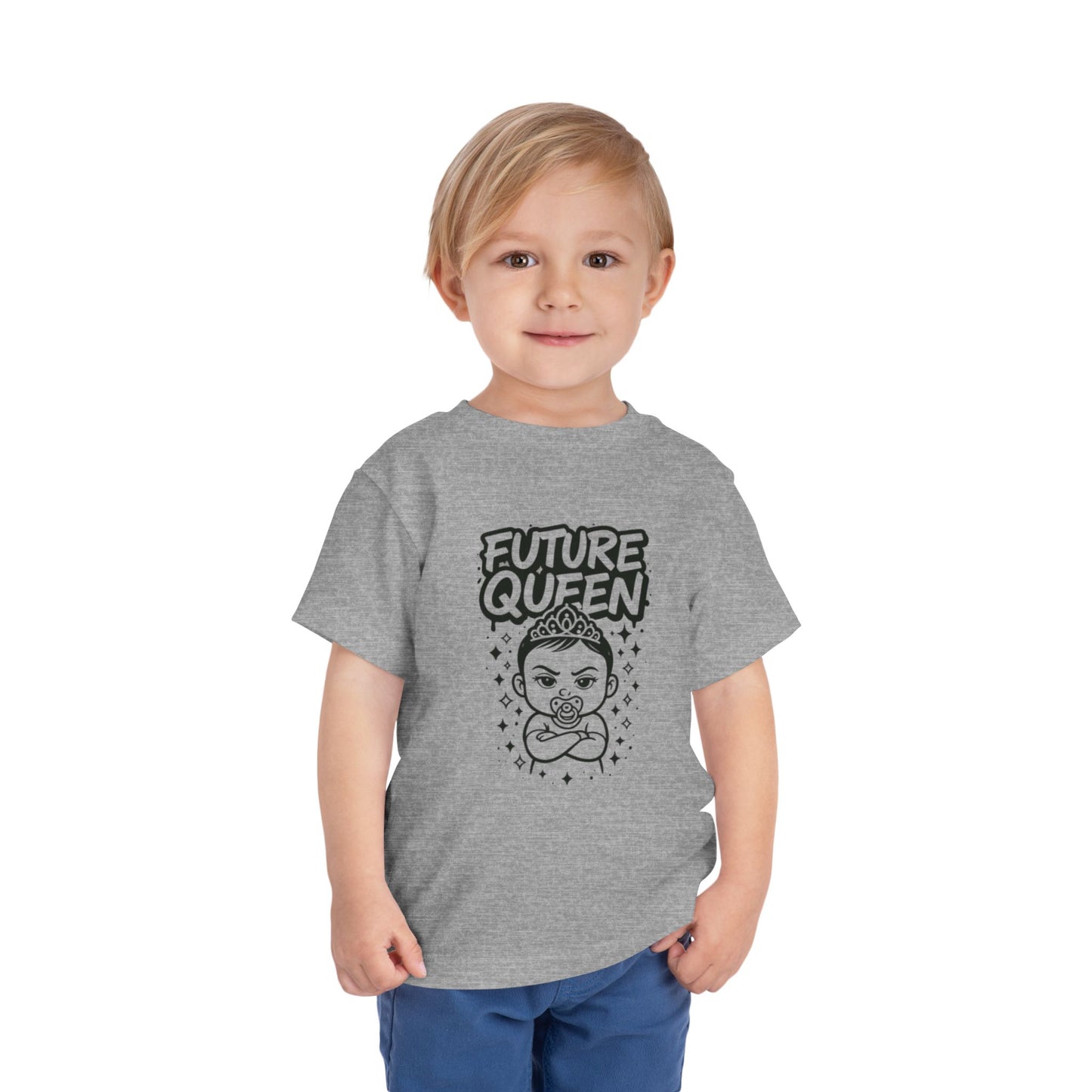 Future Queen Toddler Tee - Cute Short Sleeve Shirt for Little Princesses