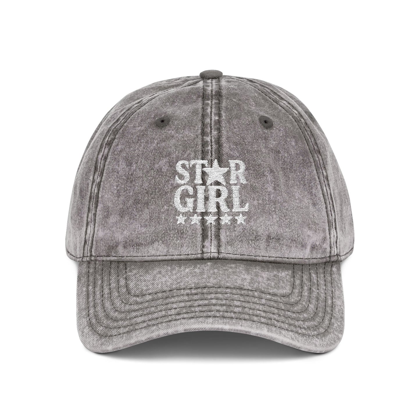 STAR GIRL, 5 STAR Vintage Embroidered Cap - Trendy Star Girl Hat, Casual Style, Gift for Her, Summer Accessory, Vintage Look, Everyday Wear