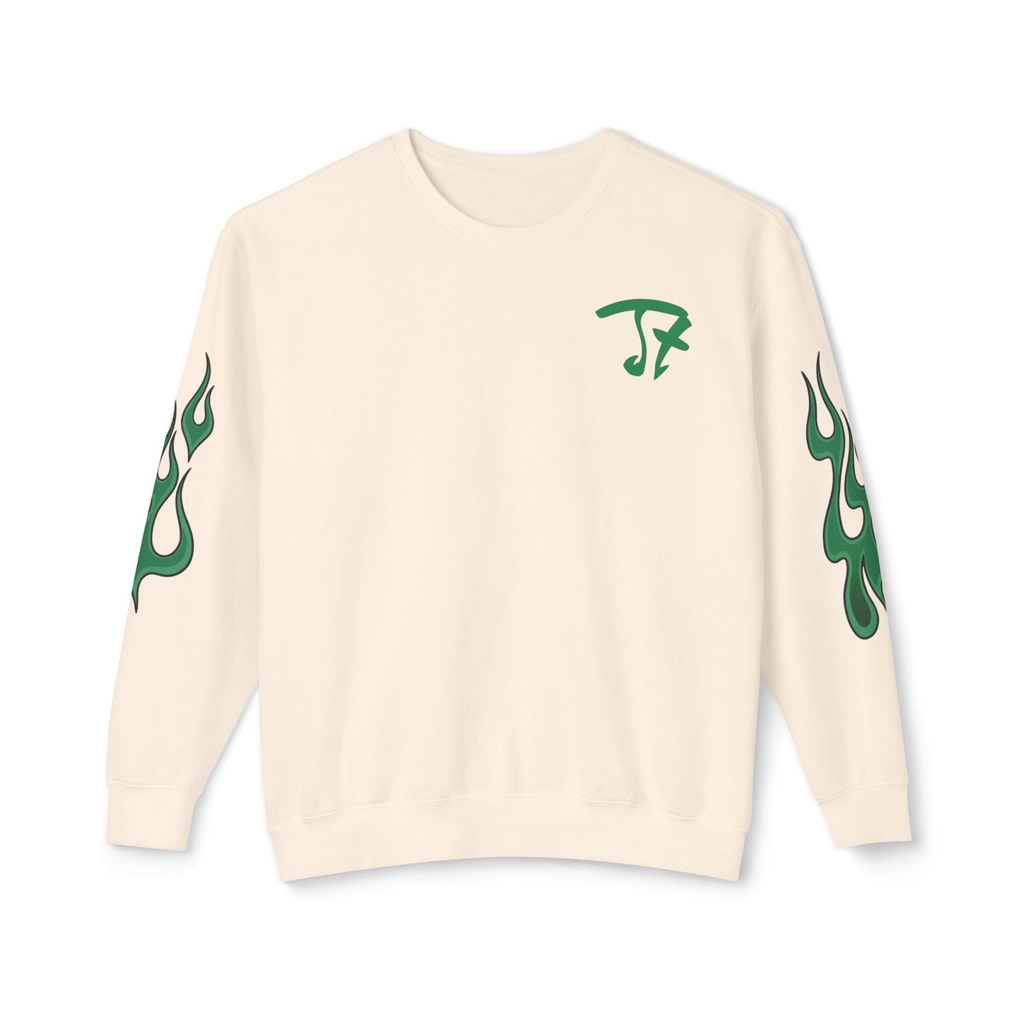 Jt Apparel Made to Stand Out Dual Color Crewneck Sweatshirt (Green/Grey)