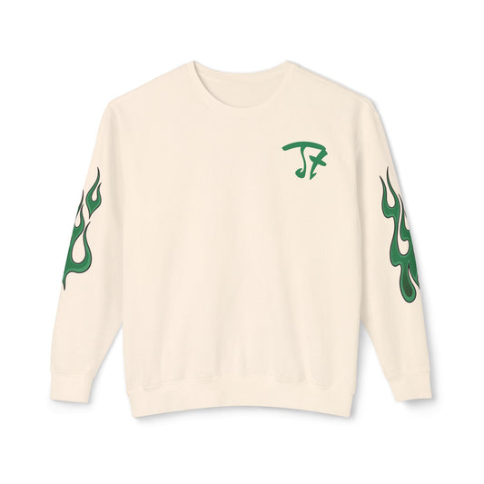 Jt Apparel Made to Stand Out Dual Color Crewneck Sweatshirt (Green/Grey)