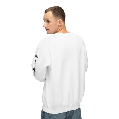 Jt Apparel Cross Sleeve Design Crewneck (White, Ivory, Blue Jean, Grey)