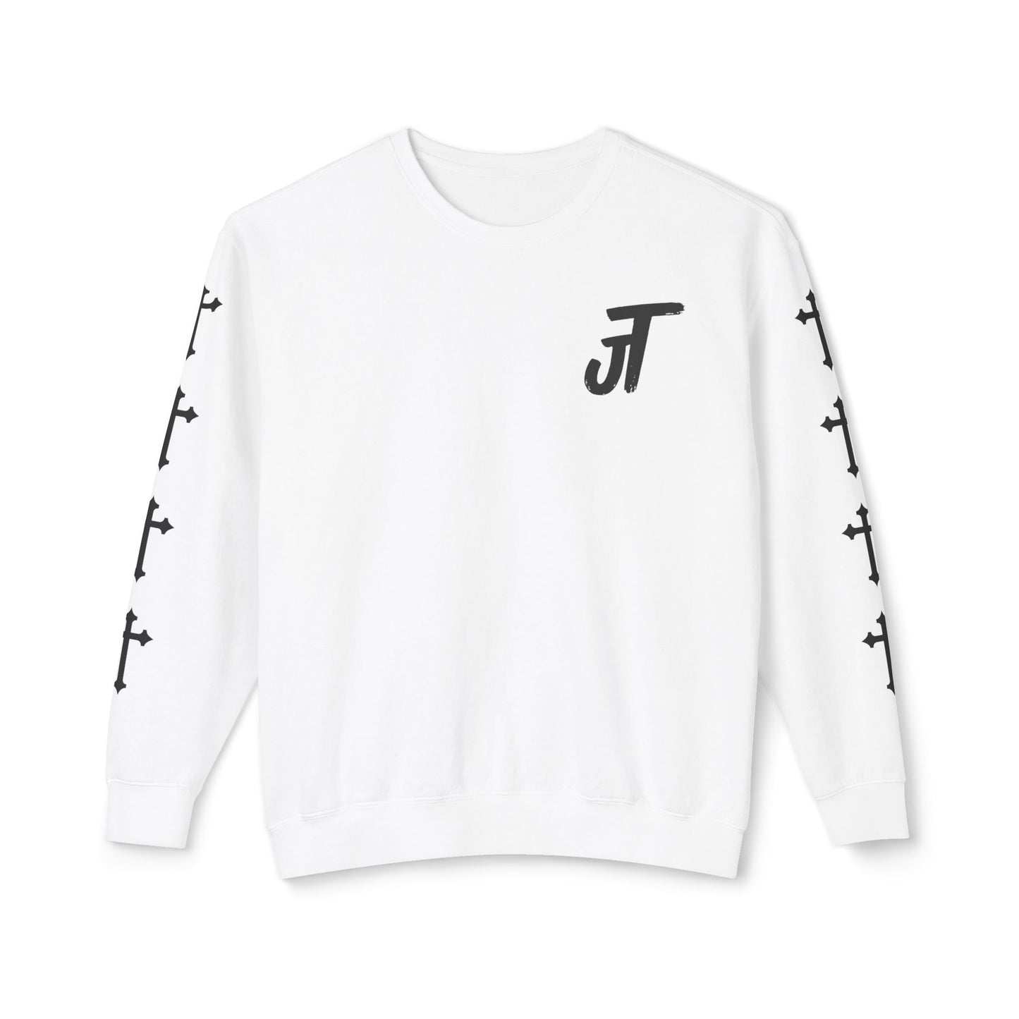 Jt Apparel Cross Sleeve Design Crewneck (White, Ivory, Blue Jean, Grey)