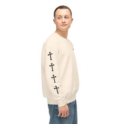 Jt Apparel Cross Sleeve Design Crewneck (White, Ivory, Blue Jean, Grey)