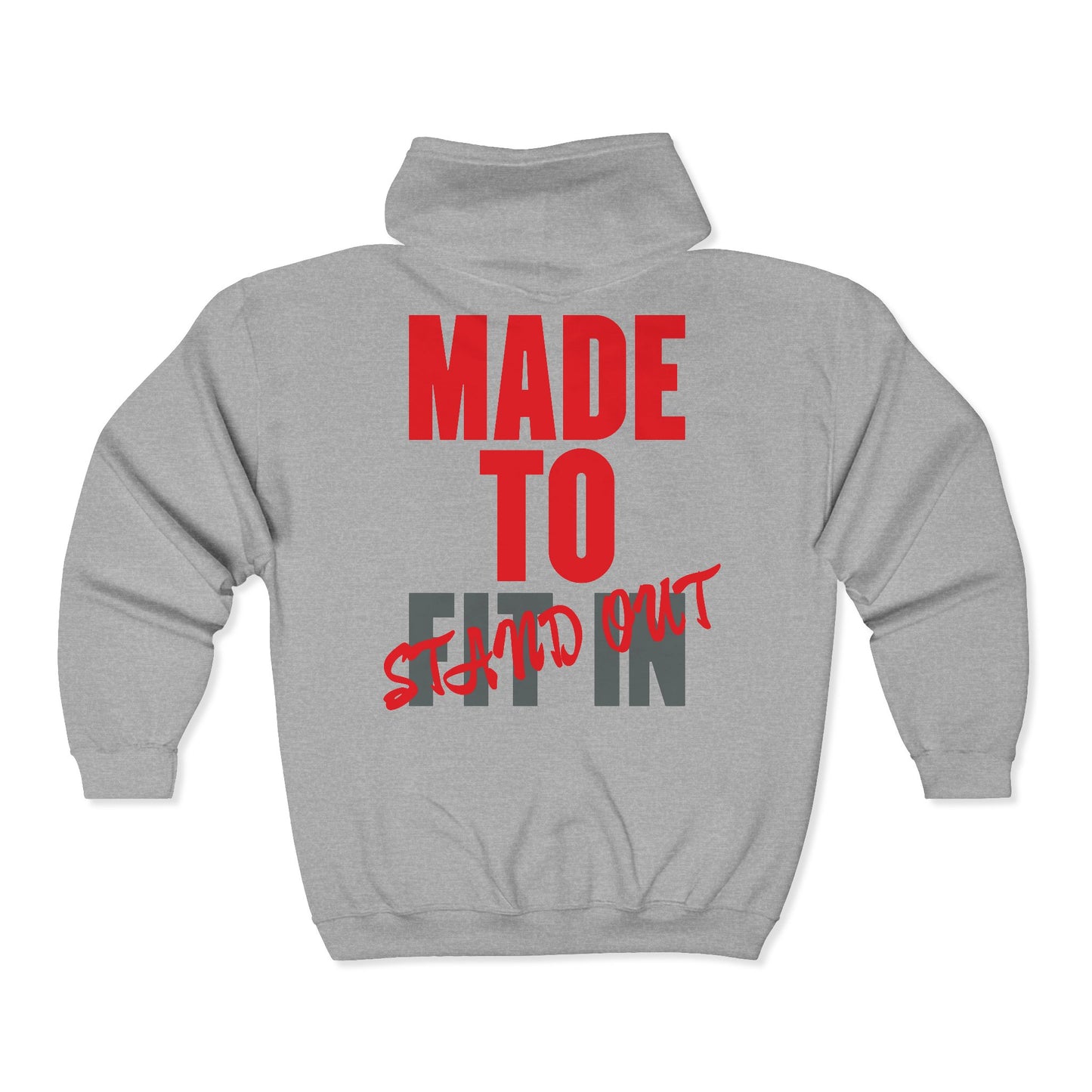 Jt Apparel Made To Stand Out Dual Color (Red/Grey)Zip Up