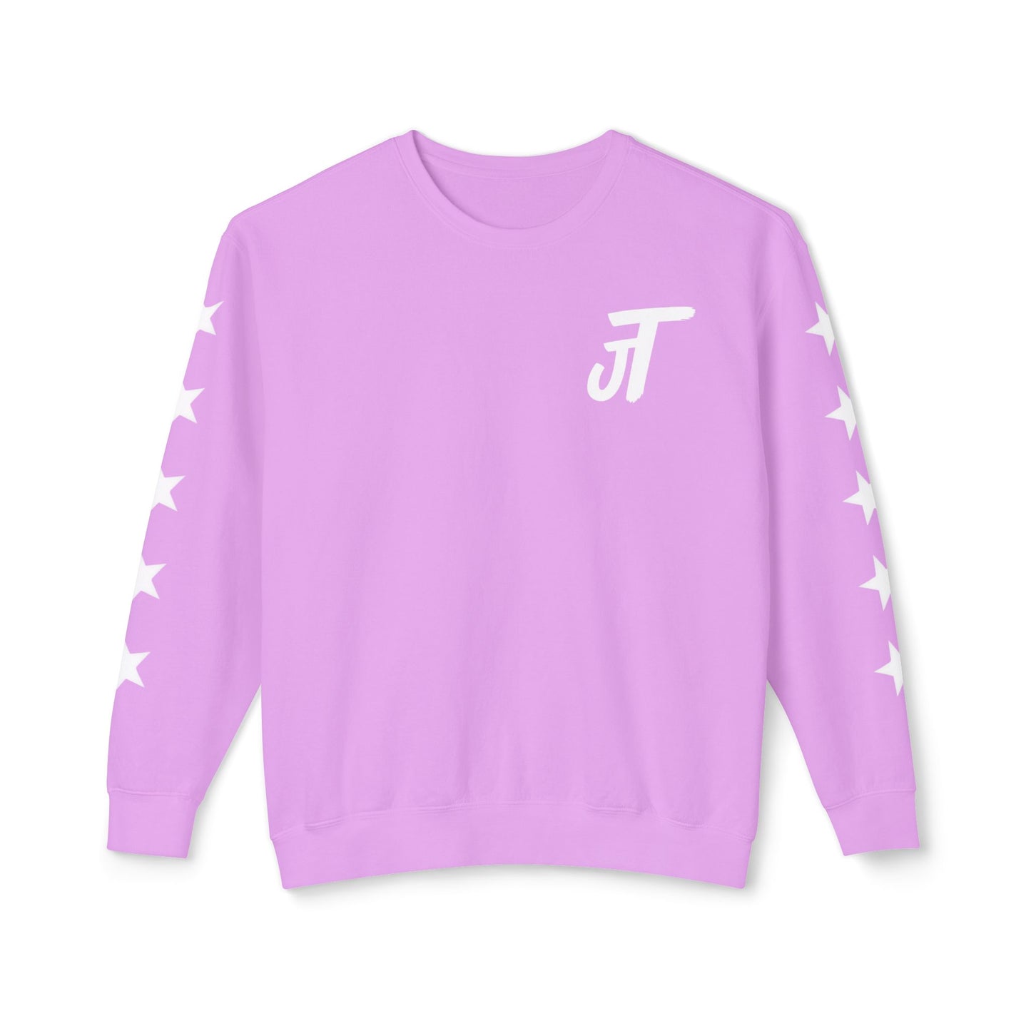 Jt Apparel Star Sleeve Design Crewneck (Peachy, Butter, Chalky Mint, Hydrangea, Neon Violet)