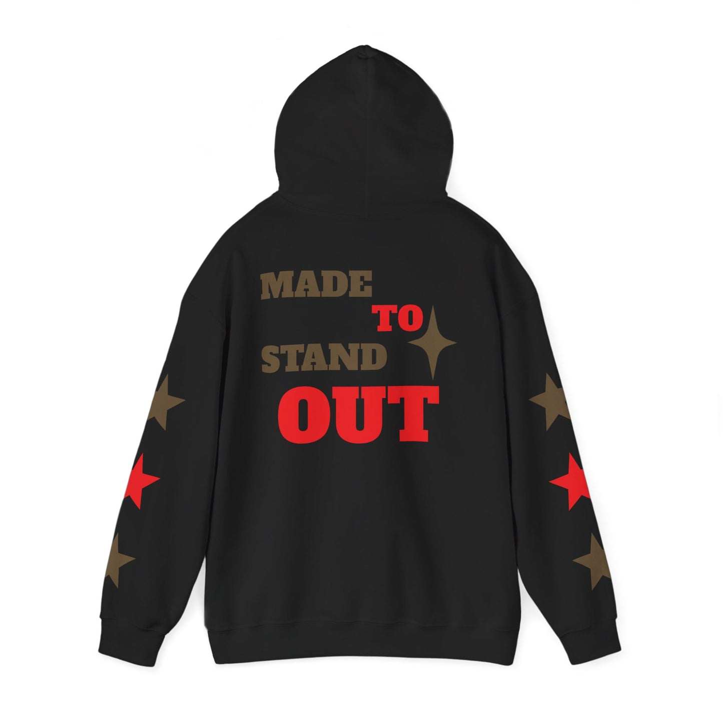 Jathread$ Brown/Red Star Sleeve Pull Over Hoodie