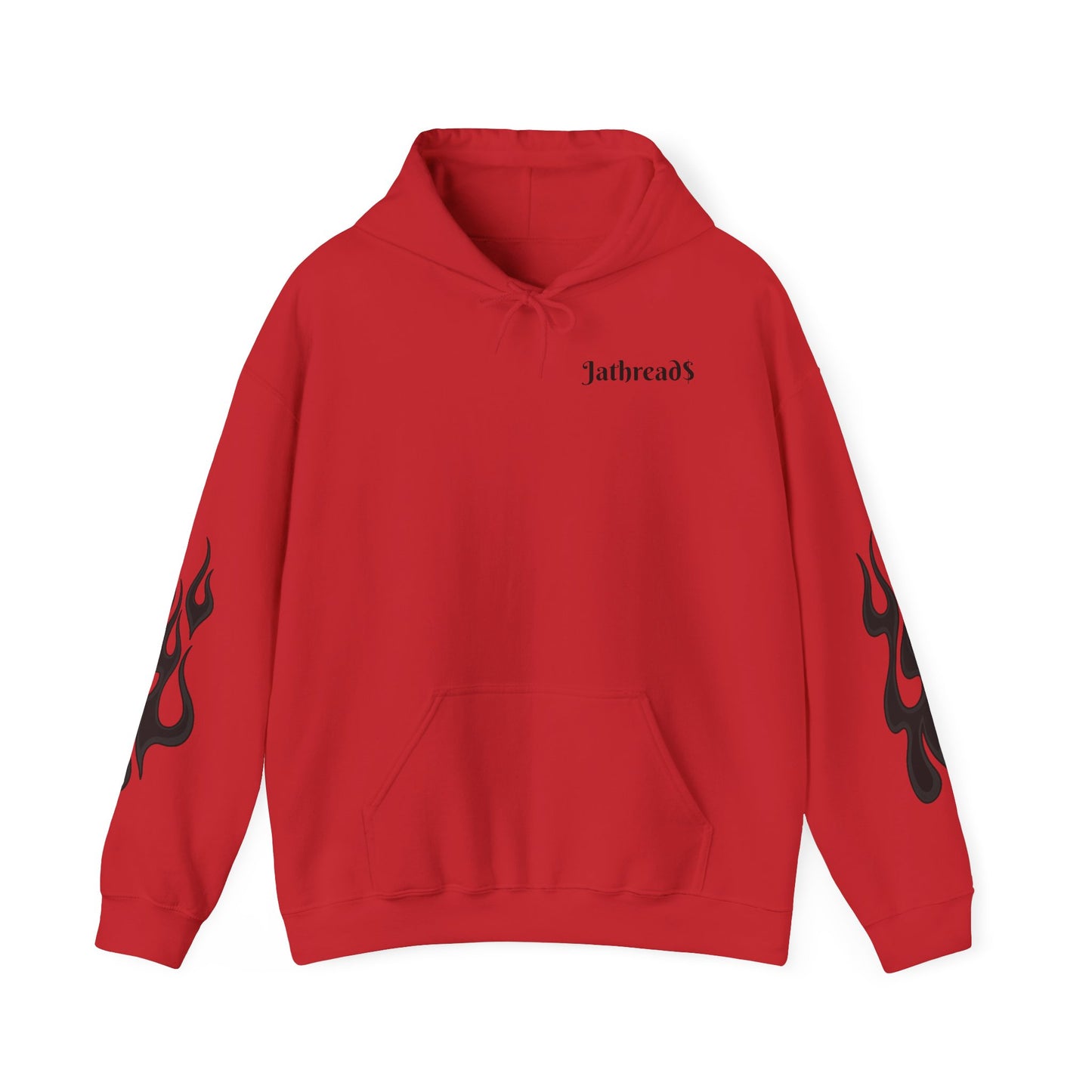 Jathread$ Black Flame Sleeve Pull Over Hoodie