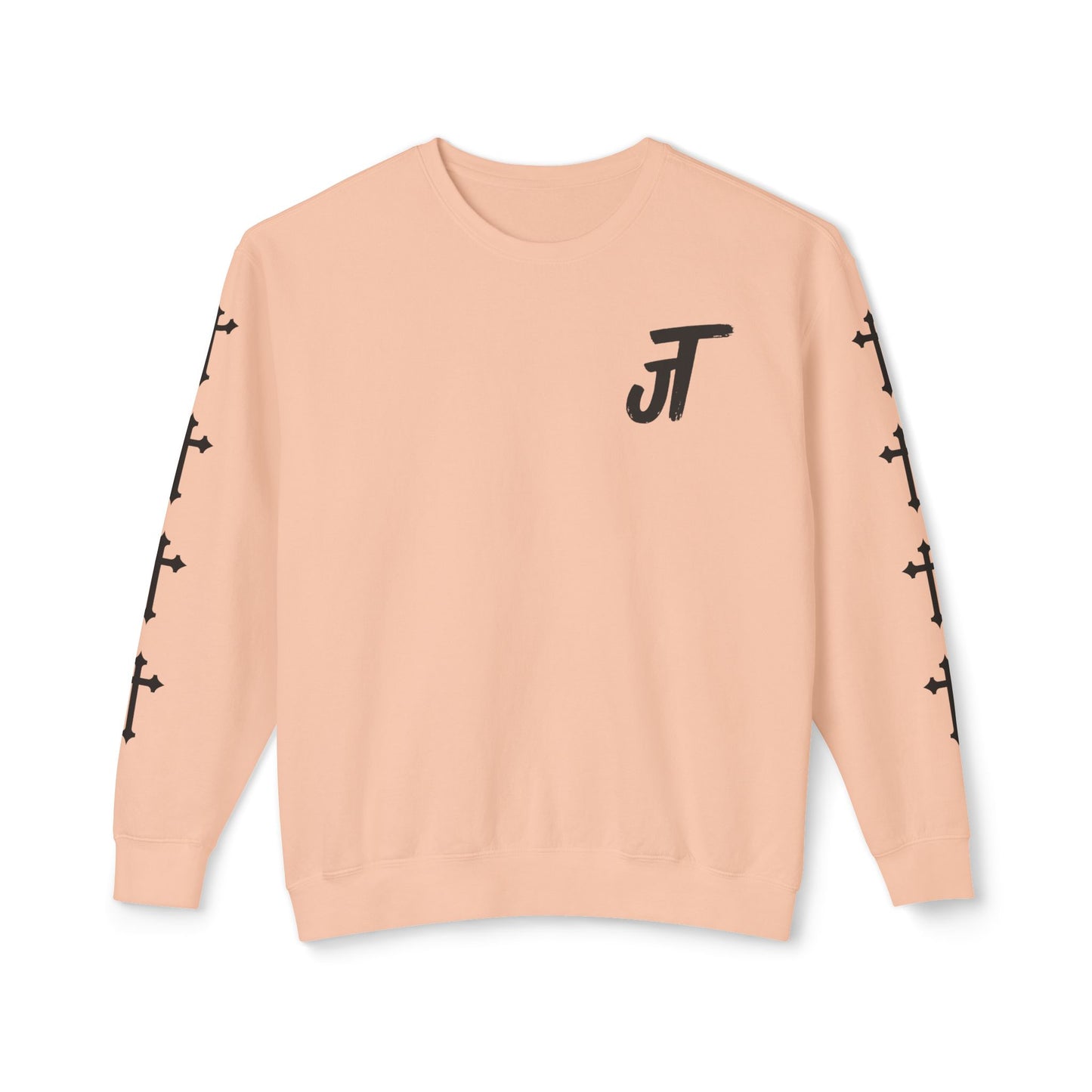 Jt Apparel Cross Sleeve Design Crewneck (Ivory, Peachy, Chalky Mint, Hydrangea, Neon Violet)