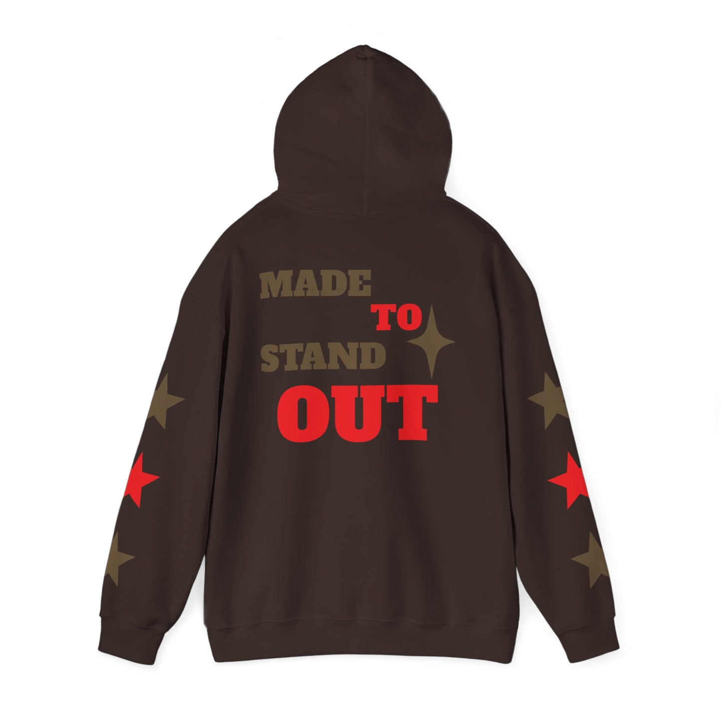 Jathread$ Brown/Red Star Sleeve Pull Over Hoodie