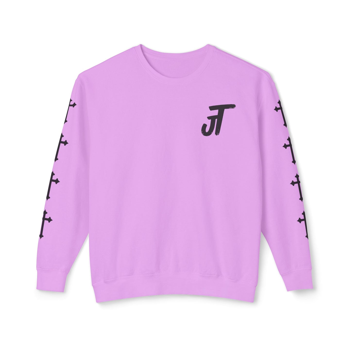 Jt Apparel Cross Sleeve Design Crewneck (Ivory, Peachy, Chalky Mint, Hydrangea, Neon Violet)