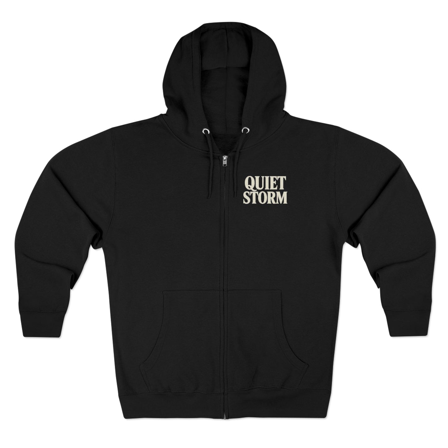 Quiet Storm Zip Hoodie - Cozy Sweatshirt for Relaxation, Medium - Heavy Fabric, Perfect Gift for Friends, Chill Nights, Everyday Wear, Casual Outings