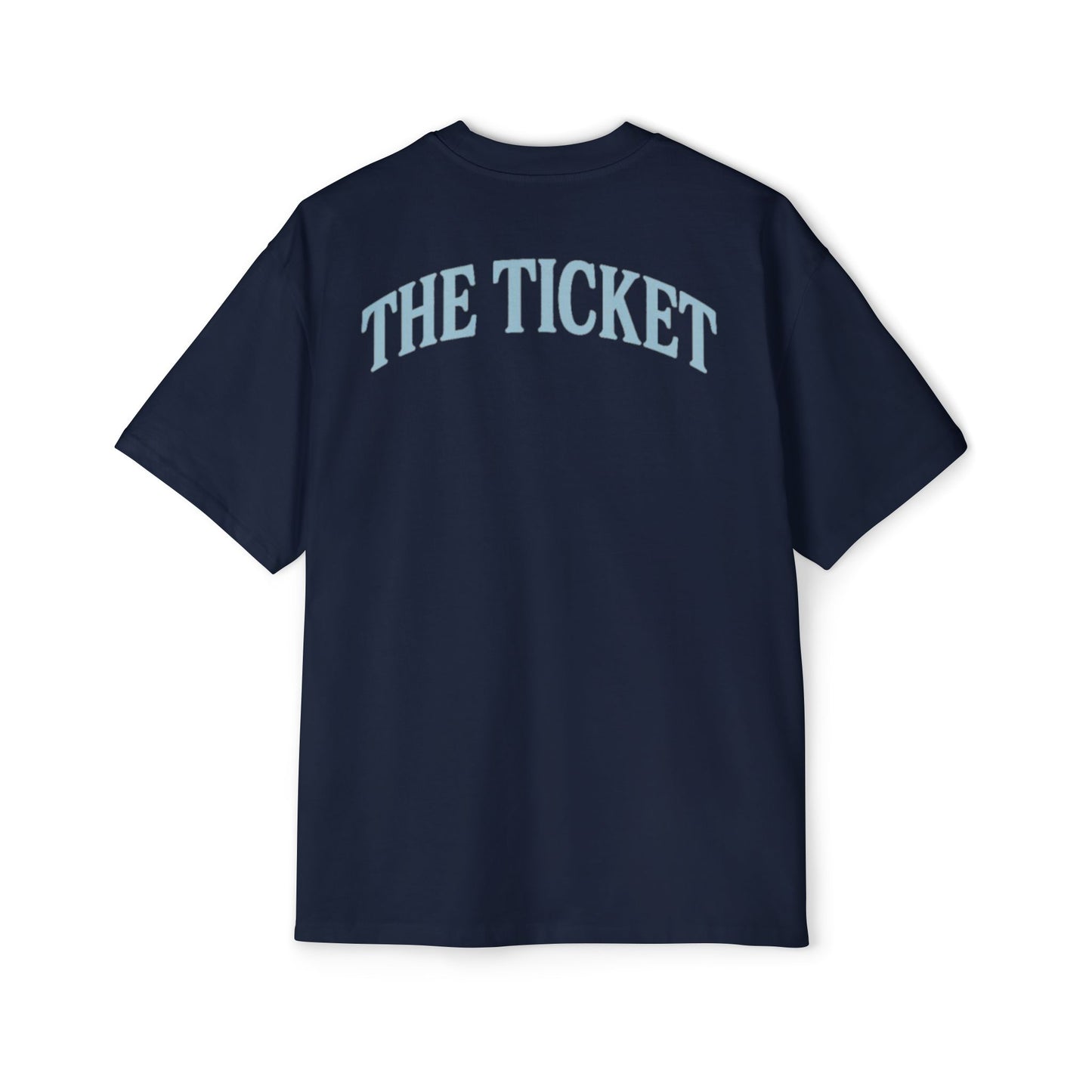 The Ticket Men's Heavy Oversized Tee - Admit One Design, Casual Streetwear, Perfect for Concerts, Event Tickets, Gift for Him