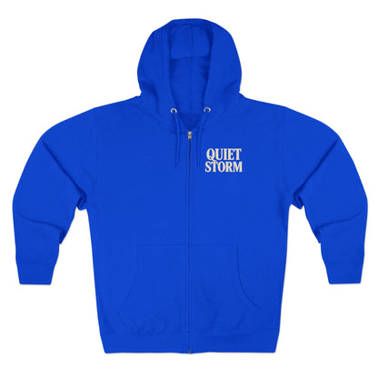 Quiet Storm Zip Hoodie - Cozy Sweatshirt for Relaxation, Medium - Heavy Fabric, Perfect Gift for Friends, Chill Nights, Everyday Wear, Casual Outings