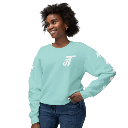 Jt Apparel Star Sleeve Design Crewneck (Peachy, Butter, Chalky Mint, Hydrangea, Neon Violet)
