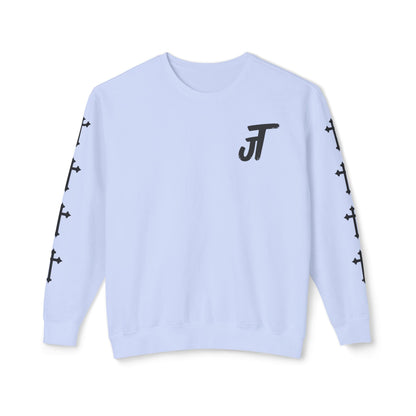 Jt Apparel Cross Sleeve Design Crewneck (Ivory, Peachy, Chalky Mint, Hydrangea, Neon Violet)