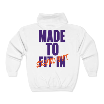 Jt Apparel Made To Stand Out Dual Color (Purple/Orange)Zip Up