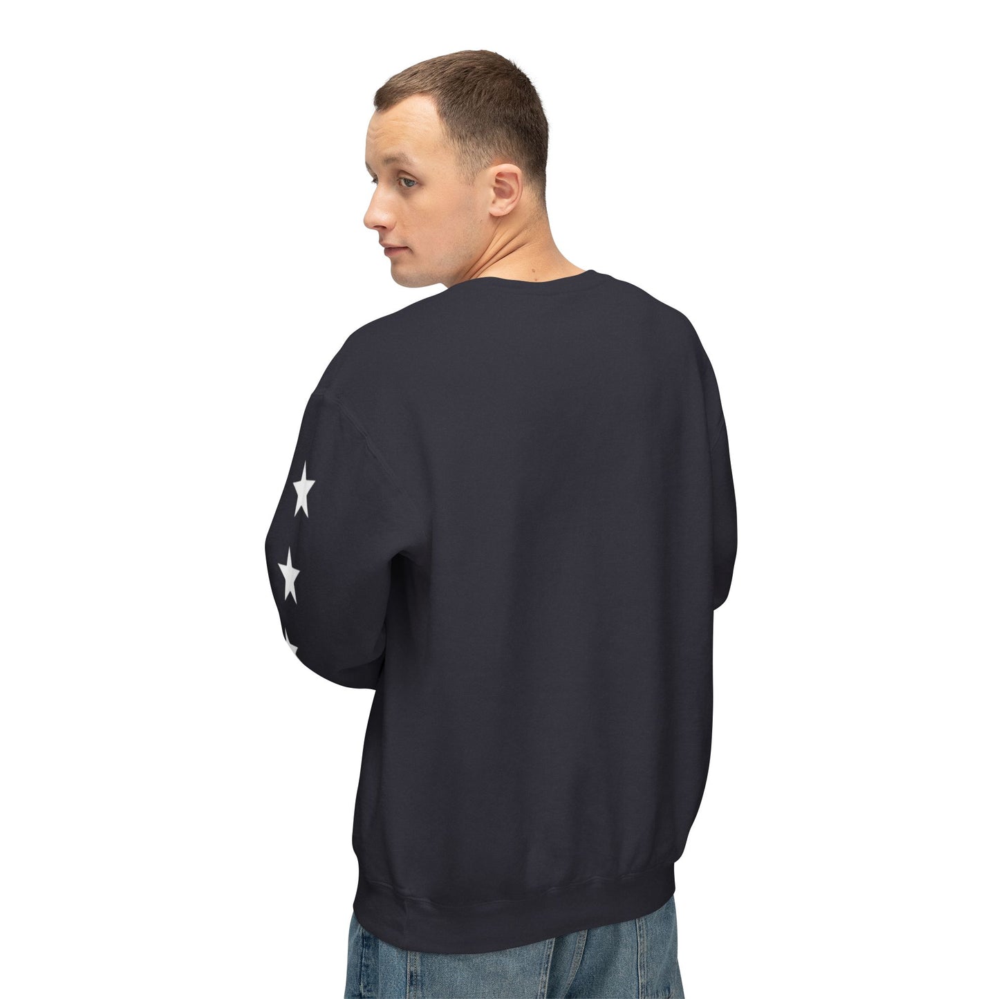 Jt Apparel Star Sleeve Design Crewneck (Black, Light Grey, Dark Grey, Brown)