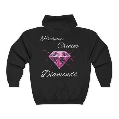 Jt Apparel "Pressure Makes Diamonds" Design Zip Up