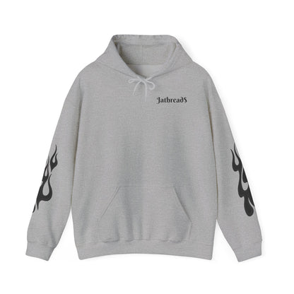 Jathread$ Black Flame Sleeve Pull Over Hoodie